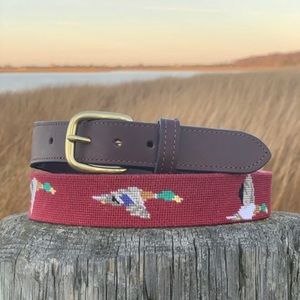 Needlepoint Goose Belt